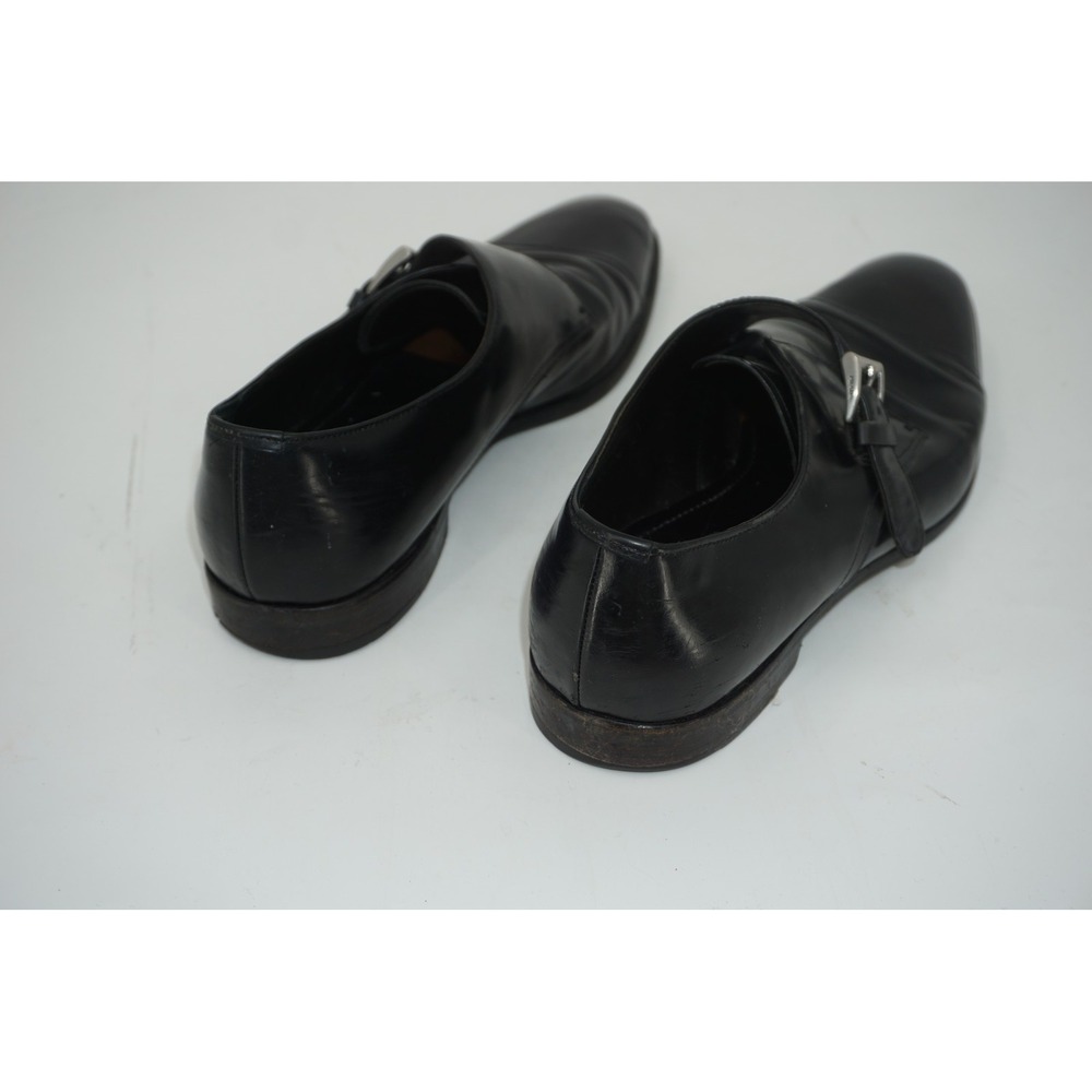 Prada Black Patent Leather Monk Strap Cap Toe Men's Size 8UK 9US - Picture 4 of 9